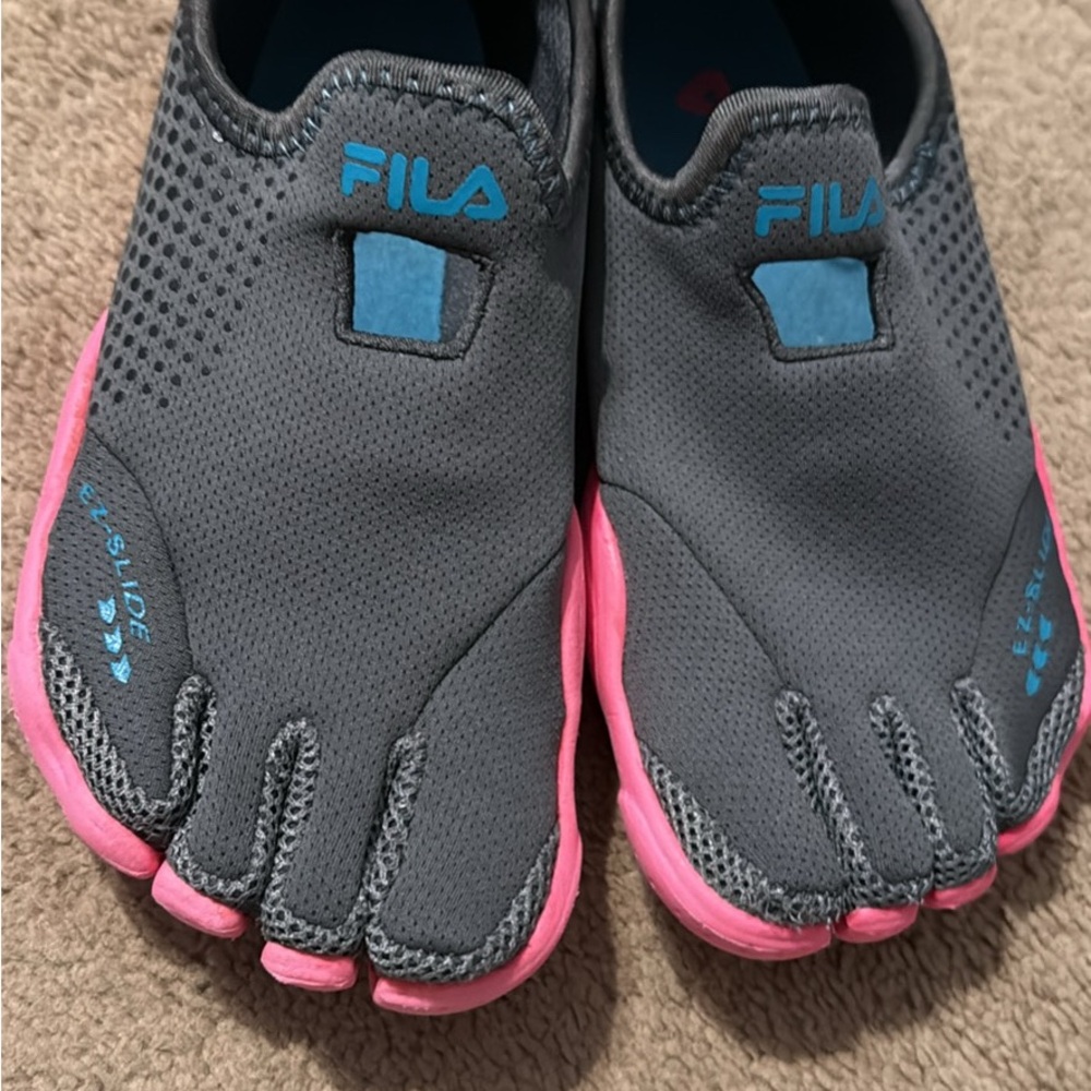 Fila Gray and Pink Toe Shoes